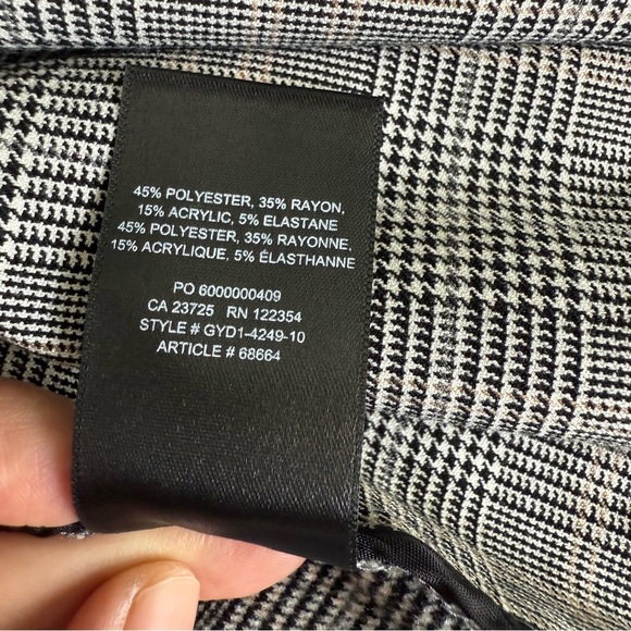 Babaton Gray Plaid Blazer size 14 - Picture 13 of 15